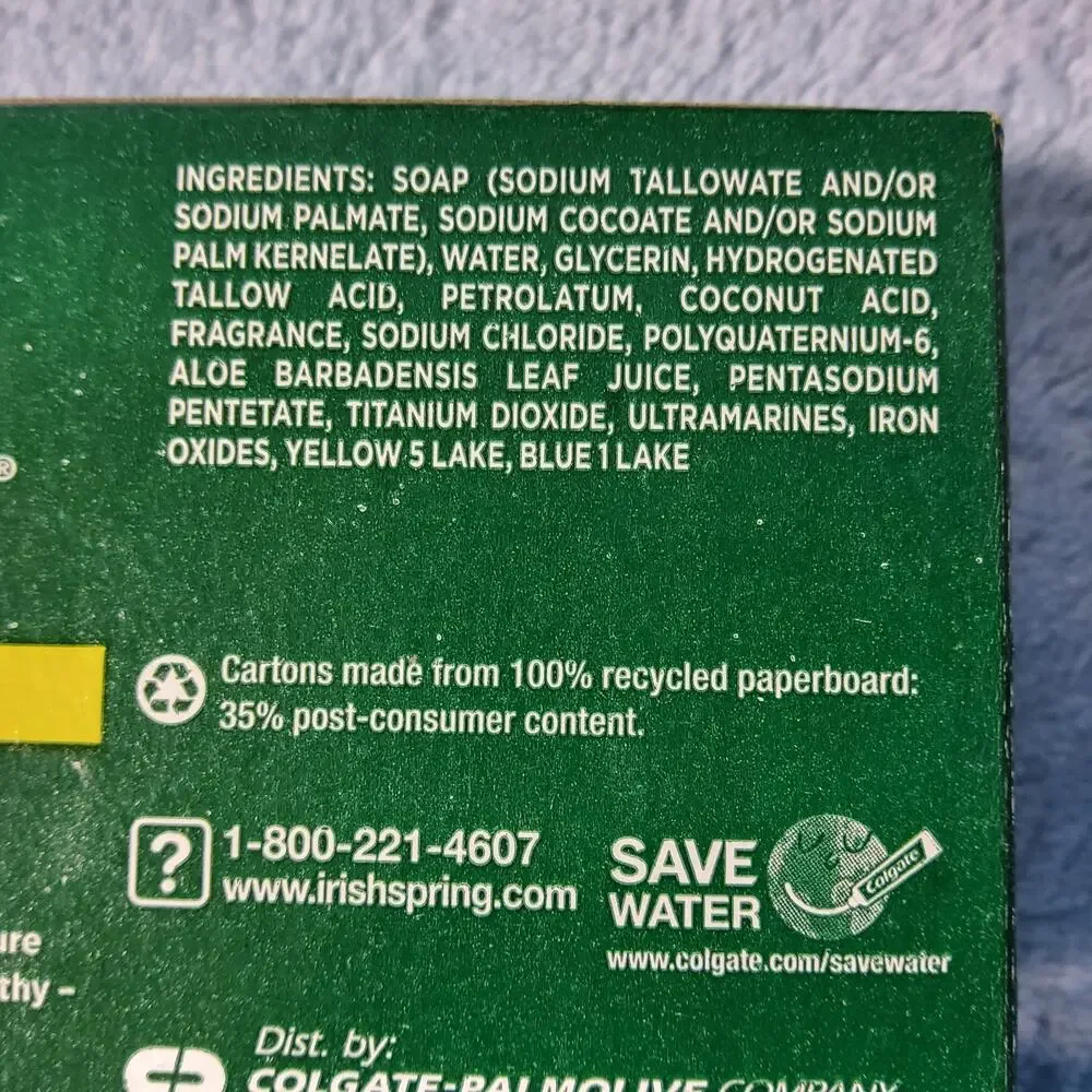 Irish Spring 7 Aloe + 1 Icy Blast Deodorant Bar Soap No Linseed Old Formula 2019